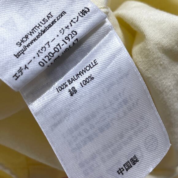 Eddie Bauer Shirt Men XXL Yellow Button Up Long Sleeves 100% Cotton STAINS - Picture 8 of 8